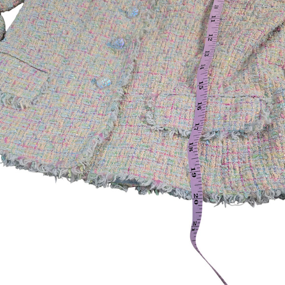 TERI JON by Rickie Freeman Tweed Skirt Jacket Suit pastel size xs - Picture 9 of 11